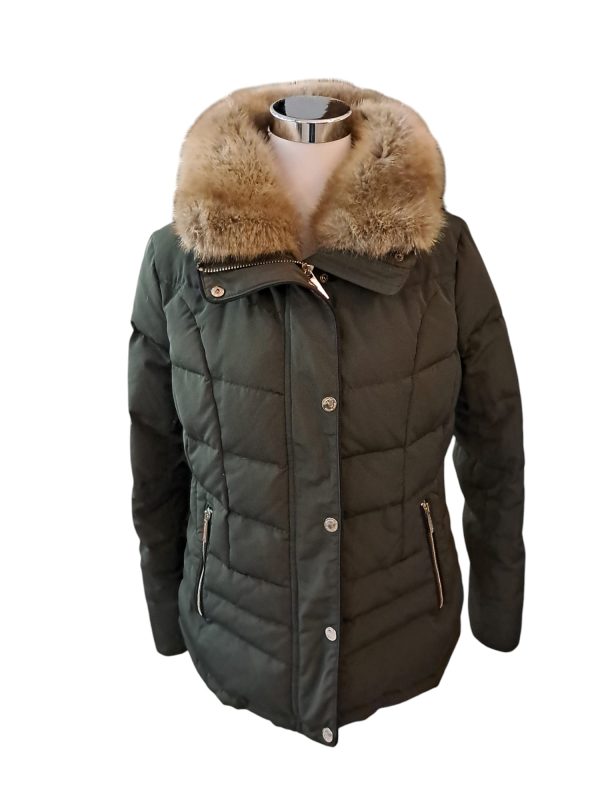 MICHAEL KORS · Abrigo con capucha de pelo. Talla M
