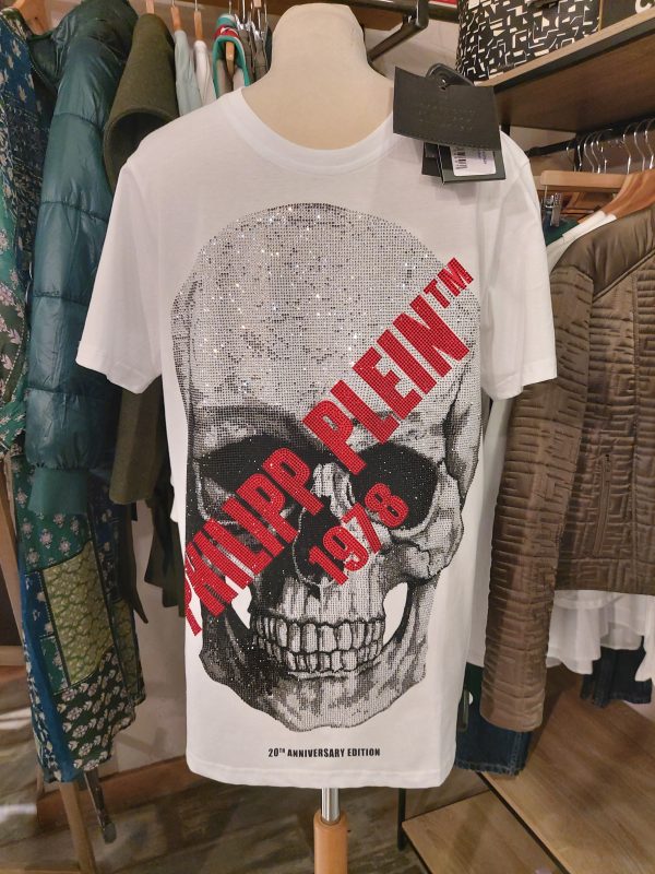 PHILIPH PLEIN. Camiseta en color blanca estampada.