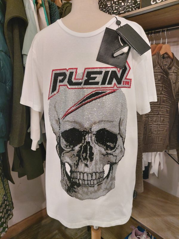 PHILIPH PLEIN. Camiseta en color blanca estampada.