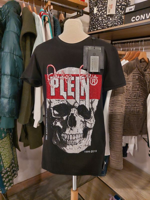 PHILIPH PLEIN. Camiseta en color negra estampada.